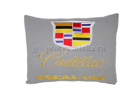Подушка с вышивкой Cadillac