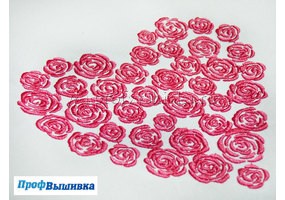 Машинная вышивка «Сердце из роз»