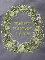 Вышивка на пледе в подарок на свадьбу