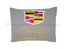 Подушка с вышивкой Cadillac