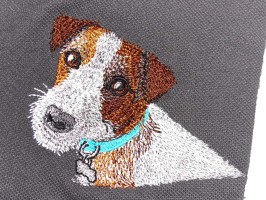 Вышивка собачки по фото
