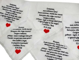 Вышивка на носовых платочках