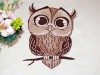 Красивая вышивка «Сова» на пледах