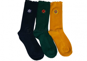 Новогодняя вышивка на носках