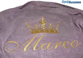 Вышивка на халате на 23 февраля