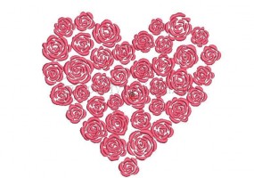 Вышивка на пледе в подарок на 14 февраля