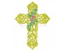 Дизайн для вышивки «Крест с цветами»