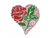 Дизайн для вышивки «Роза в сердце»