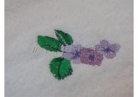 Вышивка цветов на махровом полотенце