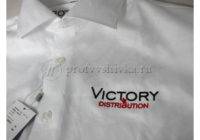 Вышивка на рубашке Victory