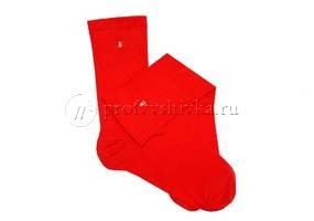 Красные носки с вышивкой логотипа