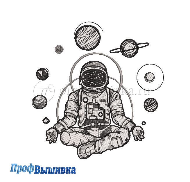Дизайн для вышивки «Космонавт»