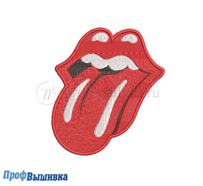 Дизайн для вышивки «Лого Rolling Stones»