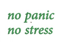 Дизайн для вышивки «No panic no stress»